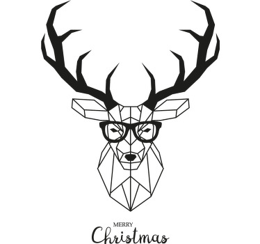 Hipster geometric deer Christmas shirt - TenStickers