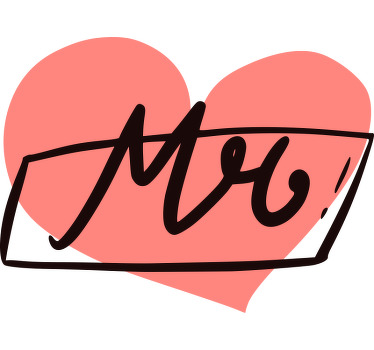 Mrs and Mr hearts Couple t shirts - TenStickers