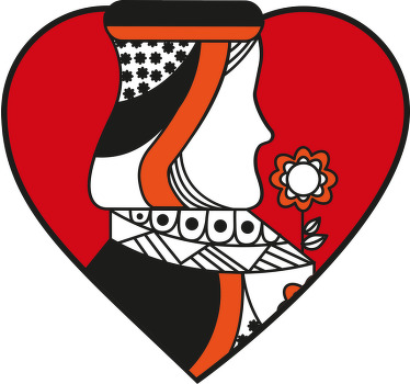 Kral ve kraliçe kartları çift t shirt - TenStickers