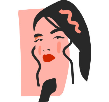 Maalattu nainen kasvot t-paita - Tenstickers