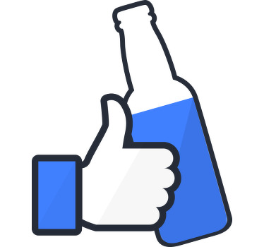 Facebook kuten pullon mukautetun t-paidan kanssa - Tenstickers