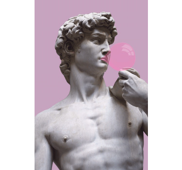 David met kauwgom op maat t-shirt - TenStickers