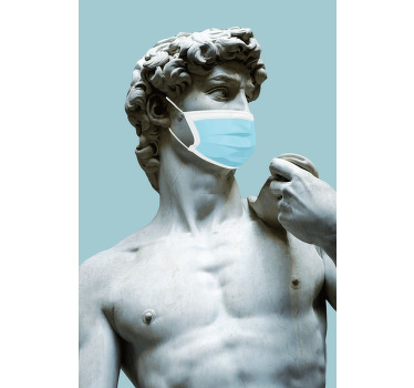 david with mask  custom t-shirt - TenStickers