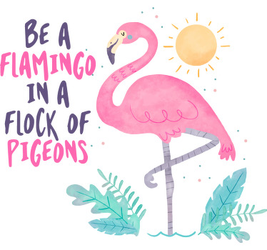 Be a flamingo Kids t-shirt - TenStickers