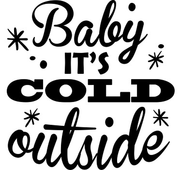 Noel gömleğinin dışı soğuk - TenStickers