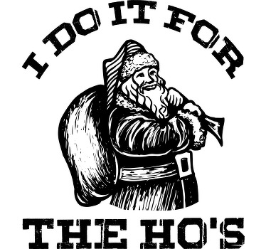 Vtipný santa Vánoční tričko - TenStickers