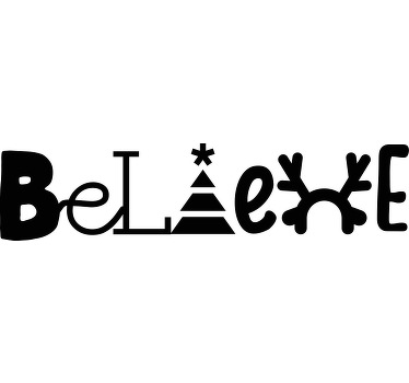 T-shirt natal acredite no texto - TenStickers