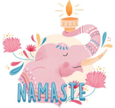 Namaste elephant custom t-shirt - TenStickers