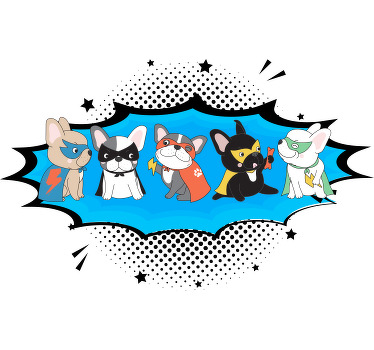 Camiseta infantil Perros héroes para niños - TenVinilo