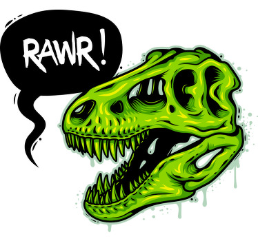 Dinozor kafatası özel t-shirt çizimi - TenStickers