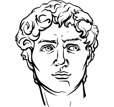 Grčka statua davidova glava prilagođena majica - TenStickers