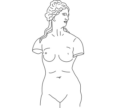 Antiikin kreikkalainen patsas luonnos mukautettu t-paita - Tenstickers