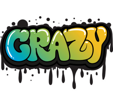Crazy graffiti logo Kids t-shirt - TenStickers