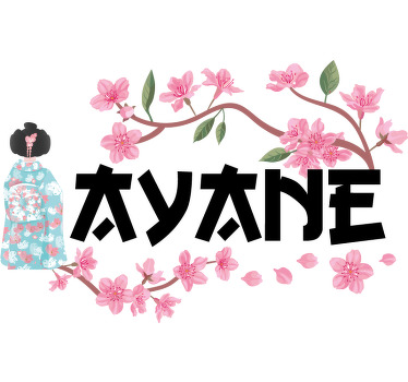 Személyre szabott cseresznyevirág és baba gyerek ing - TenStickers