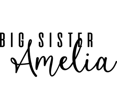 Big sister with name Kids t-shirt - TenStickers