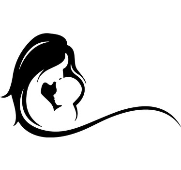 一位妈妈拿着他的婴儿母亲节衬衫 - TenStickers