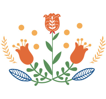 λουλουδάκι με πορτοκαλί προσαρμοσμένη μπλούζα - TenStickers