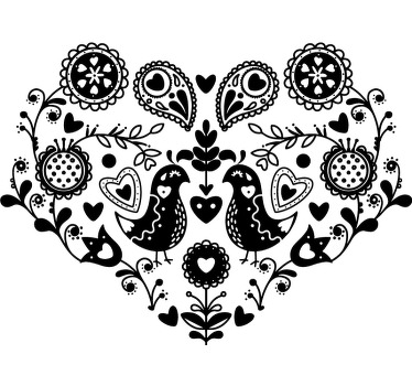 Heart polish flowers  custom t-shirt - TenStickers