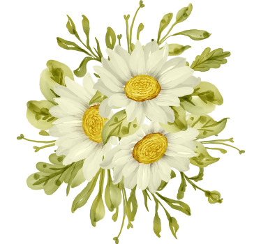 Camiseta personalizada tres margaritas - TenVinilo