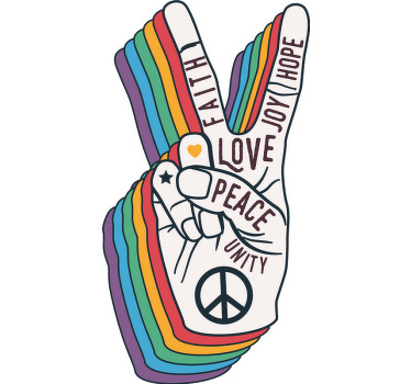 Peace and love sign custom t-shirt - TenStickers