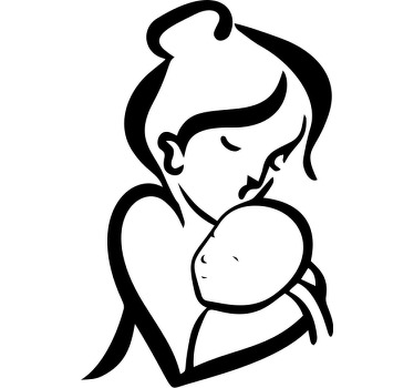 Camiseta Día de la Madre Contorno rojo simple - TenVinilo