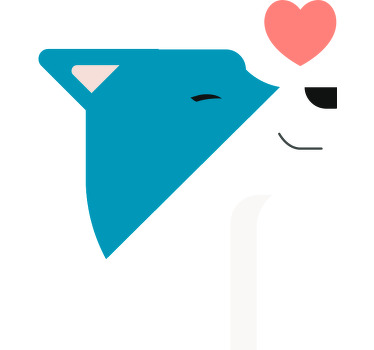 Partner T Shirts süße verliebte Hunde - TenStickers
