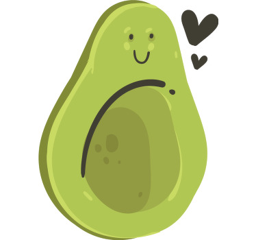 Sevimli avokado çift tişörtleri - TenStickers