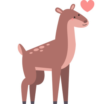 Renifer z miłością para koszulki - TenStickers