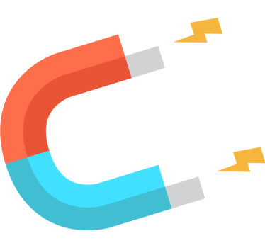 Blue and red heart magnet couple t-shirts - TenStickers