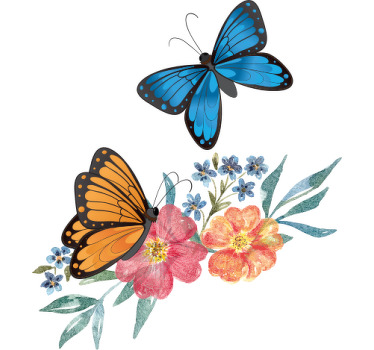 Camisa de flores y mariposas - TenVinilo