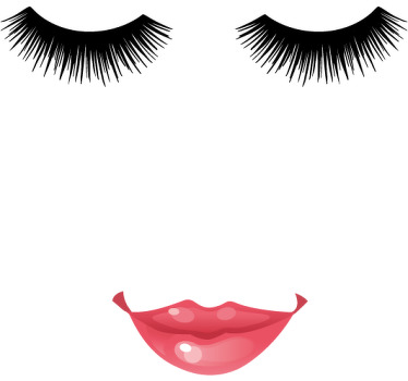 T-shirtsimples cílio e boca mãe filha - TenStickers