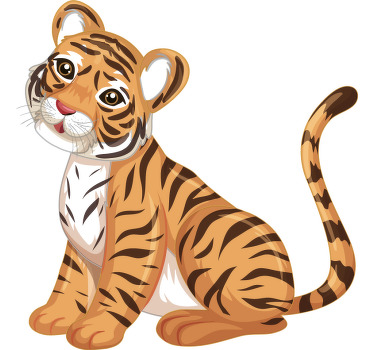 Dětské tygří portrétní dětské tričko - TenStickers