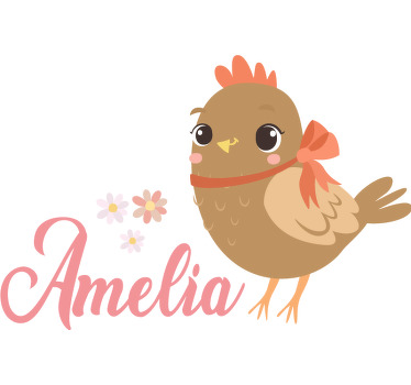 Tshirt Kind Küken mit schleife und Namen - TenStickers