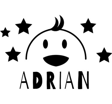 Camiseta infantil Cara de pollito con nombre - TenVinilo