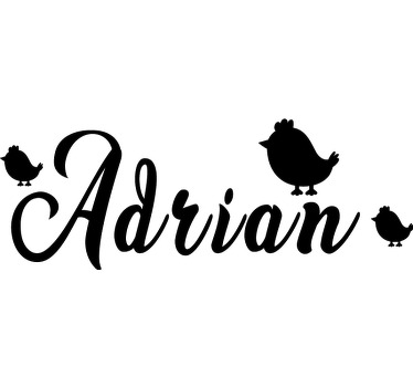 Camiseta infantil Nombre con pajaritos - TenVinilo