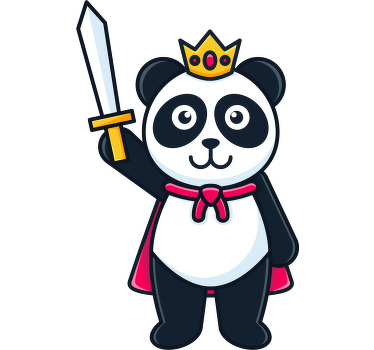 Cute Panda knight Kids t-shirt - TenStickers