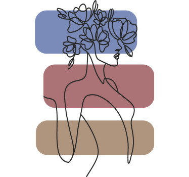 Koszulka miła kobieta w kwiatowym kapeluszu - TenStickers