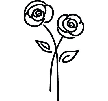 Pár růží tričko s minimalistickým designem na zakázku - TenStickers