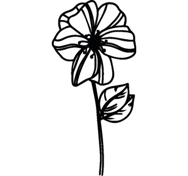 Päivänkakkara kukka moderni viivapiirroksen yksilöllinen t-paita - Tenstickers