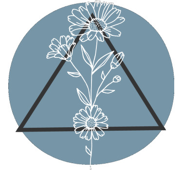 T-shirts imprimé triangle fleuri - TenStickers