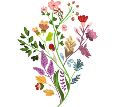 Camiseta personalizada de plantas de flores de diferentes colores - TenVinilo