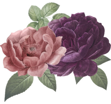 Camiseta infantil Flores moradas y verdes - TenVinilo