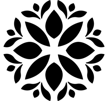 Simple flower silhouette custom t-shirt - TenStickers