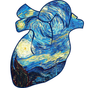 Camiseta inspirada en la noche estrellada de vincent van gogh - TenVinilo