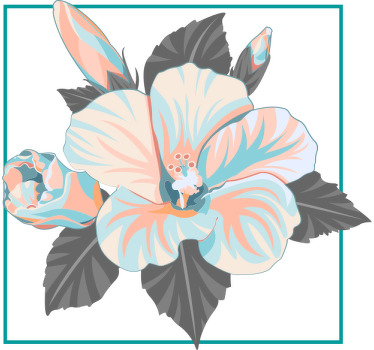 T-shirt personalizada com flores abstratas - TenStickers