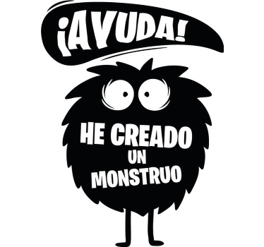 Camiseta padre e hijo Ayuda, he creado un monstruo - TenVinilo