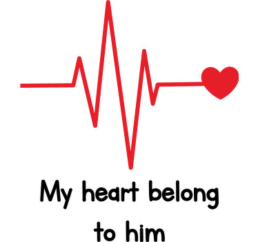 My heart cute Couple t shirts - TenStickers