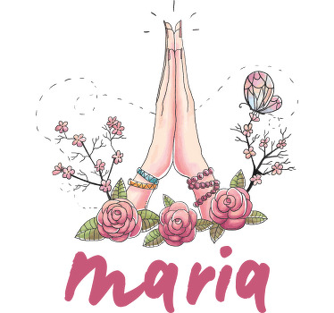 Camiseta personalizada rosa mandala con nombre - TenVinilo