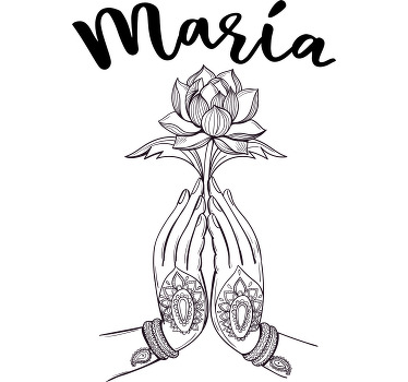 Mandala de manos con nombre camiseta personalizada - TenVinilo