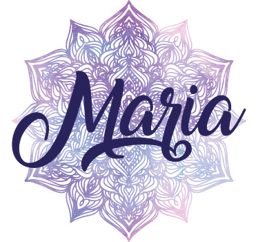 Camiseta personalizada mandala azul violeta con nombre - TenVinilo